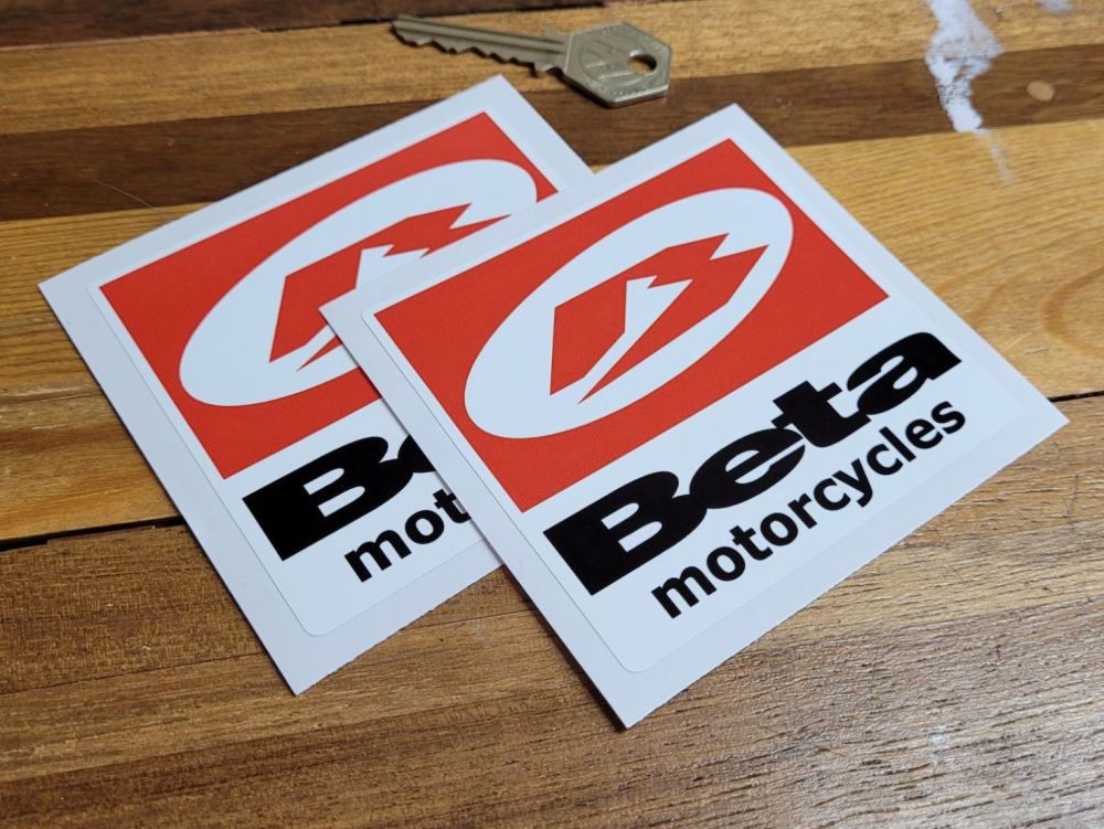 Beta Motorcycles Stickers - 2" or 3.5" Pair