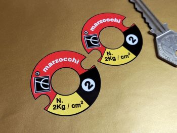 Marzocchi Shock Absorber Pressure Stickers - 1.5" Pair
