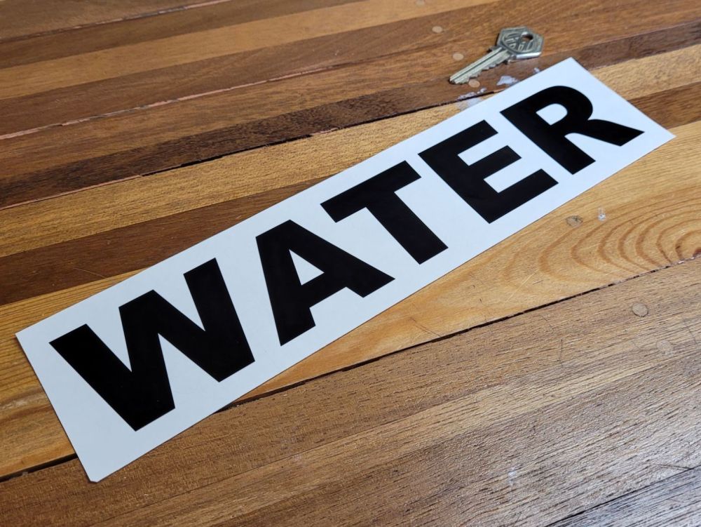 Water Cut Text Sticker - 10.75