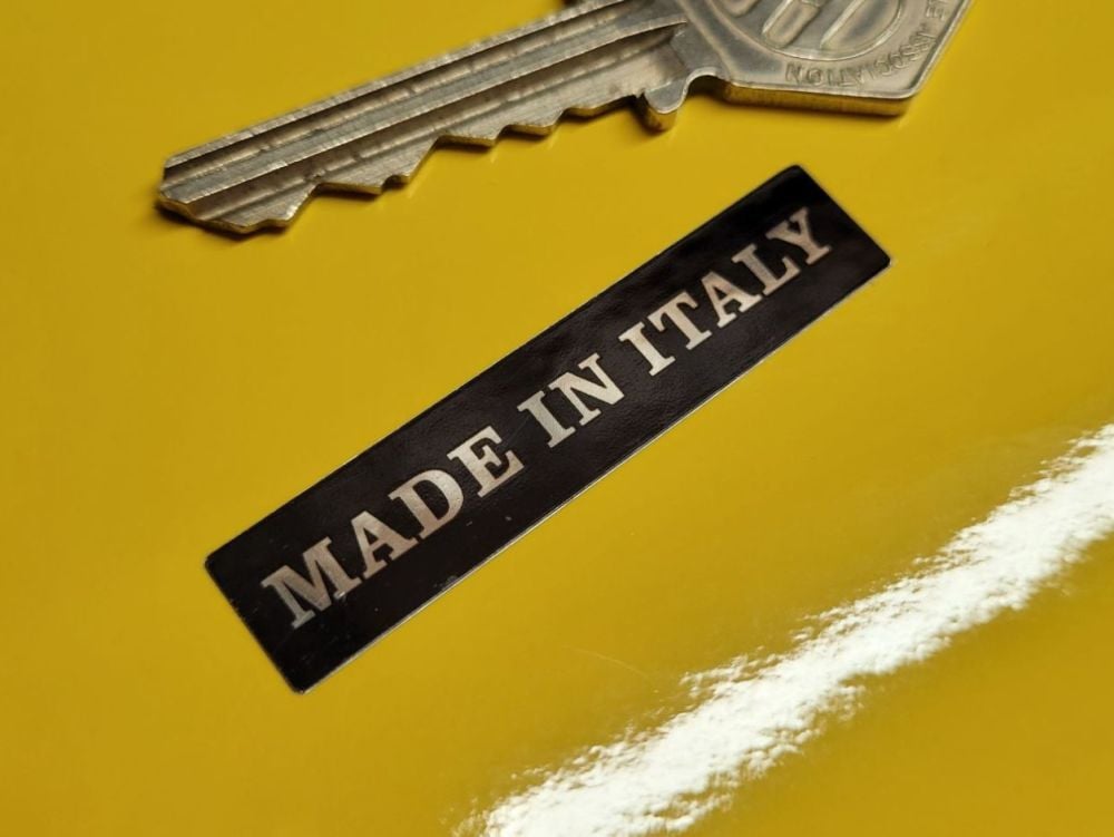 Made in Italy Black & Foil Oblong Stickers - Style 2 - 2