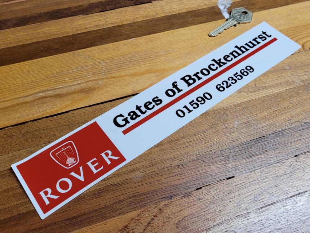 Rover Dealer Window Sticker - Gates of Brockenhurst - 11.5"