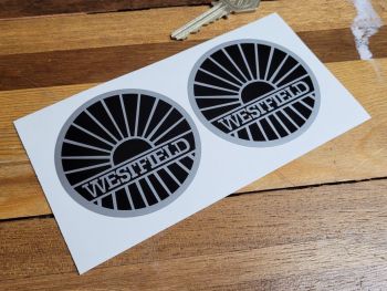 Westfield Logo Circular Stickers - 68mm Pair