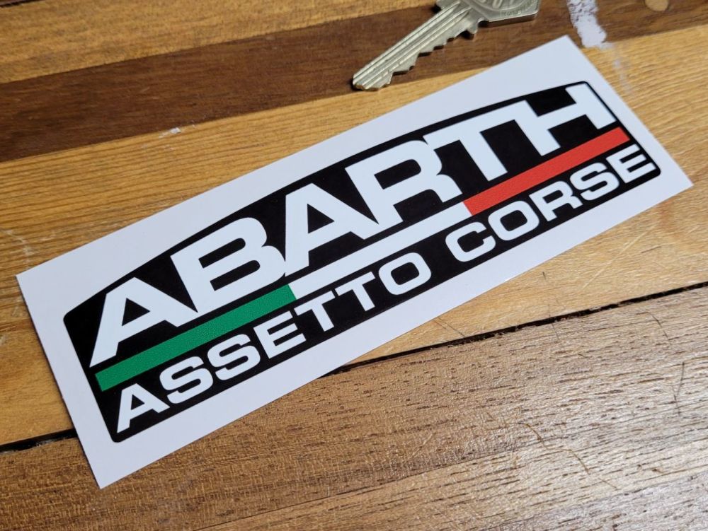 Abarth Assetto Corse Tricolore Sticker - 5.5"