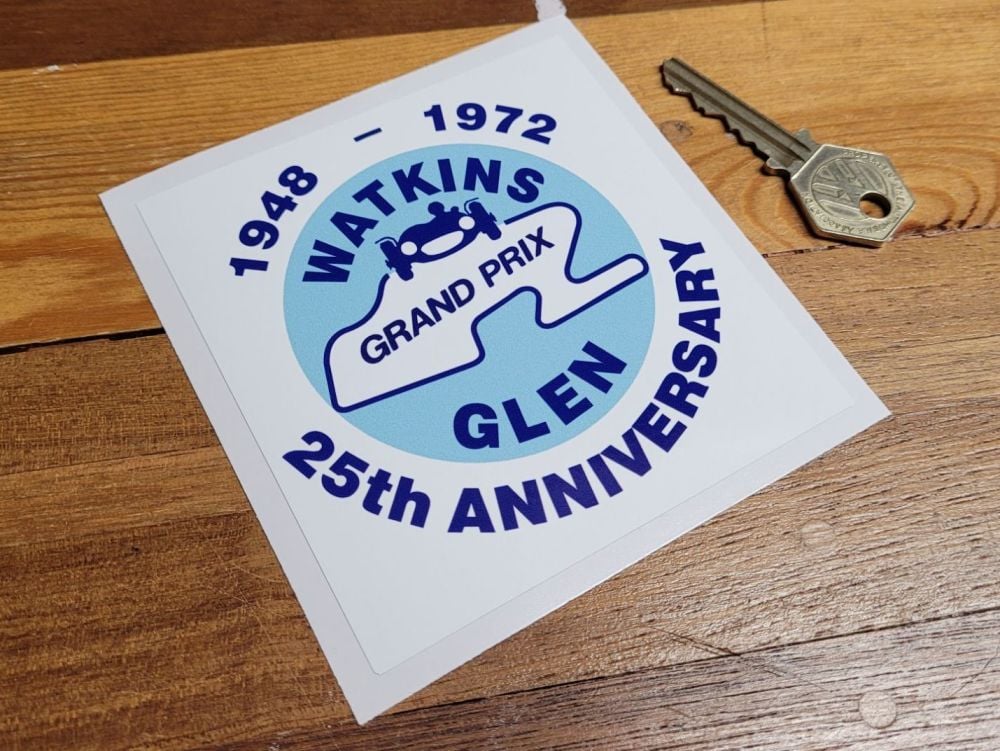 Watkins Glen Grand Prix 25th Anniversary Sticker - 4"