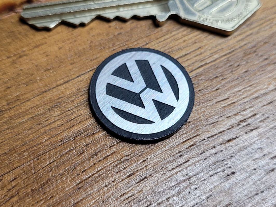 VW Logo Laser Cut Self Adhesive Car Badge - 24mm