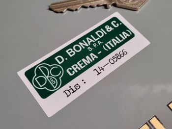 D. Bonaldi & C. Crema Italia S.P.A. 14-05866 Green & Off White Servo Sticker - 70mm