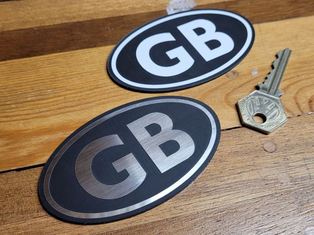 GB ID Plate Self Adhesive Bike or Car Badge - 3.75
