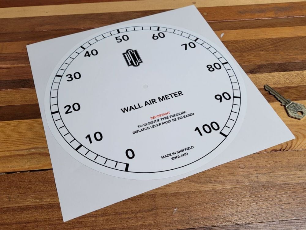 PCL Wall Air Meter Dial Face Sticker - 10.5