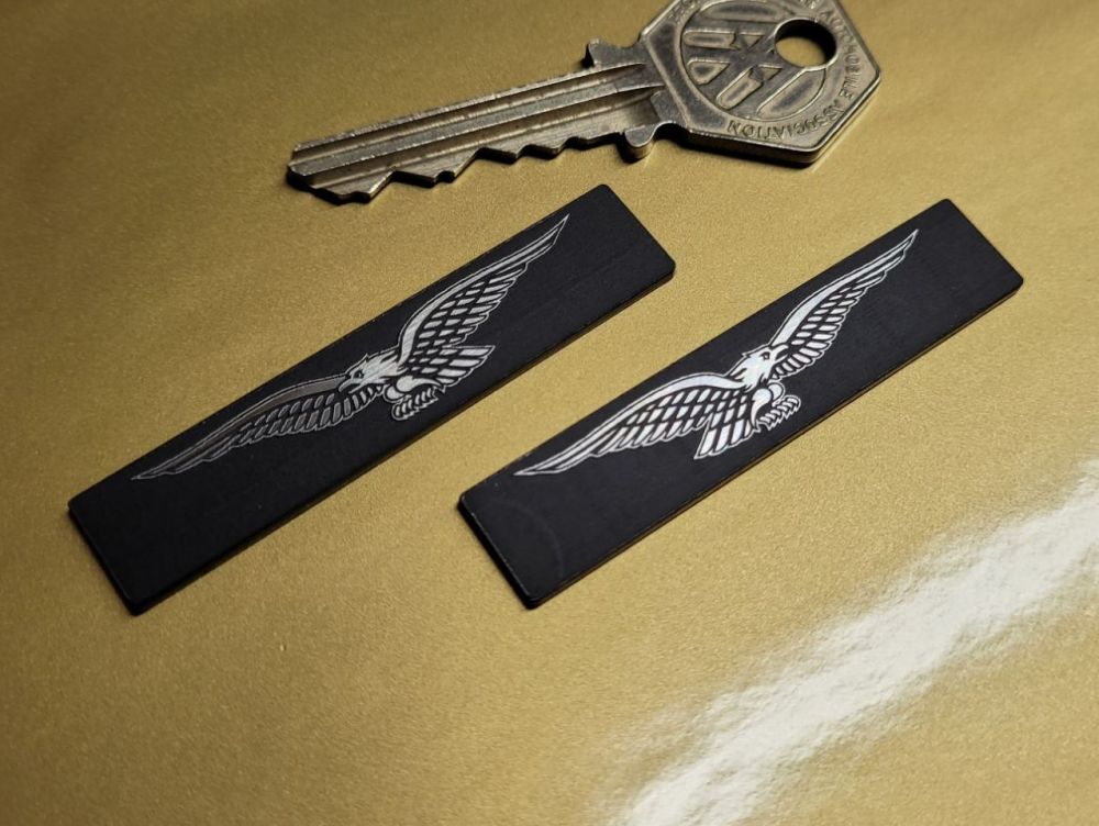 Moto Guzzi Eagle Oblong Self Adhesive Badges - 60mm Pair
