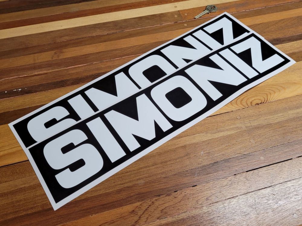Simoniz Black & White Oblong Sticker - 18
