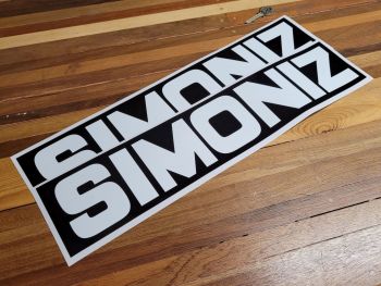 Simoniz Black & White Oblong Stickers - 18" Pair