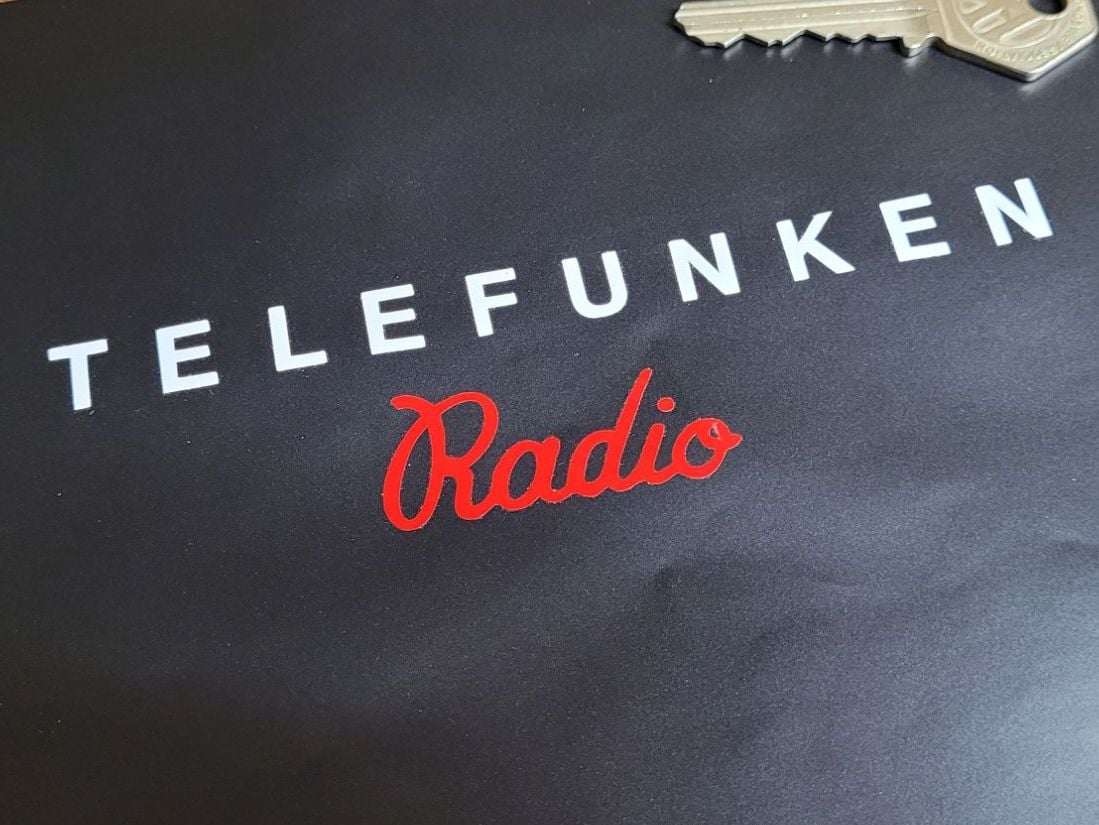 Telefunken Radio Cut Vinyl Stickers - 5.5" Pair