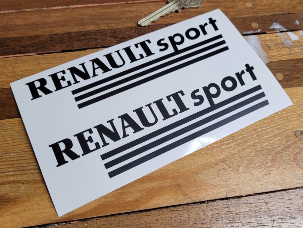 Renault Sport Stripes Cut Vinyl Stickers - 6" Pair