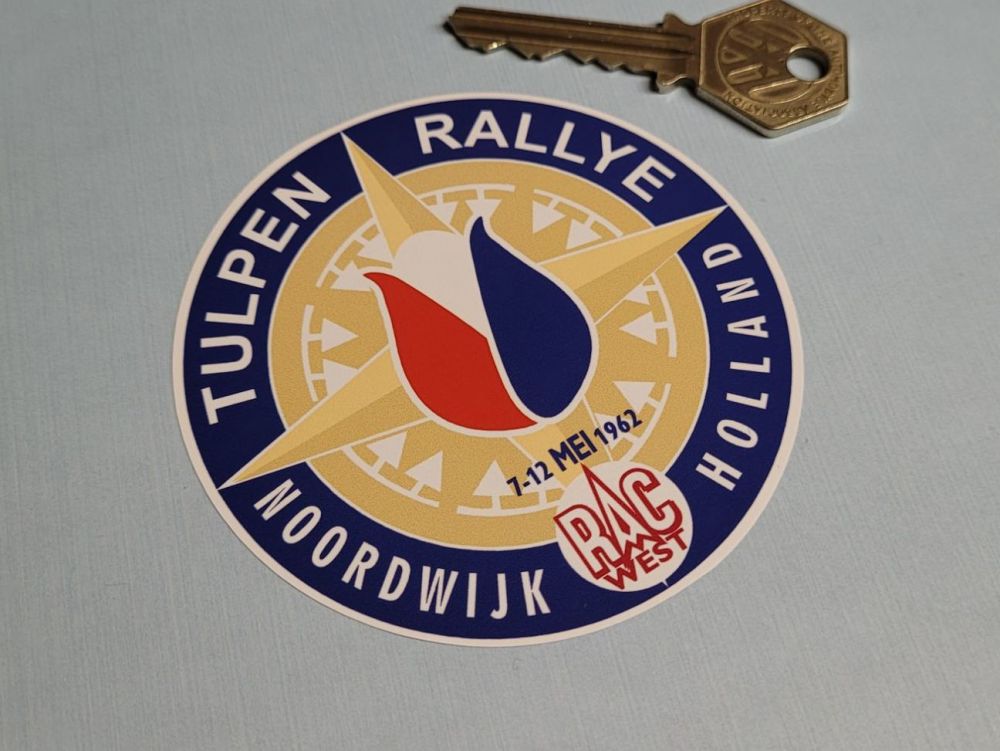Tulip Rally Tulpenrallye Noordwijk Rally Sticker - 1962 - 3.25