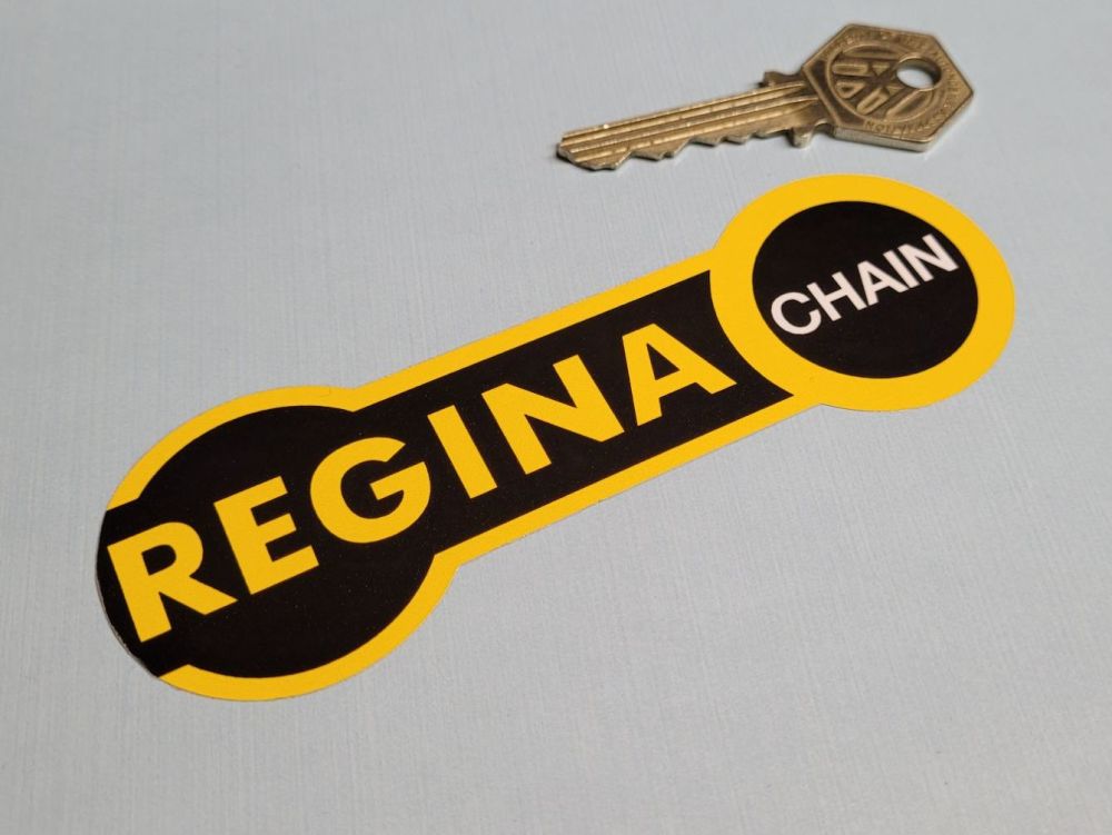 Regina Chain. Black, Yellow & White Shaped Stickers - 5" or 8" Pair