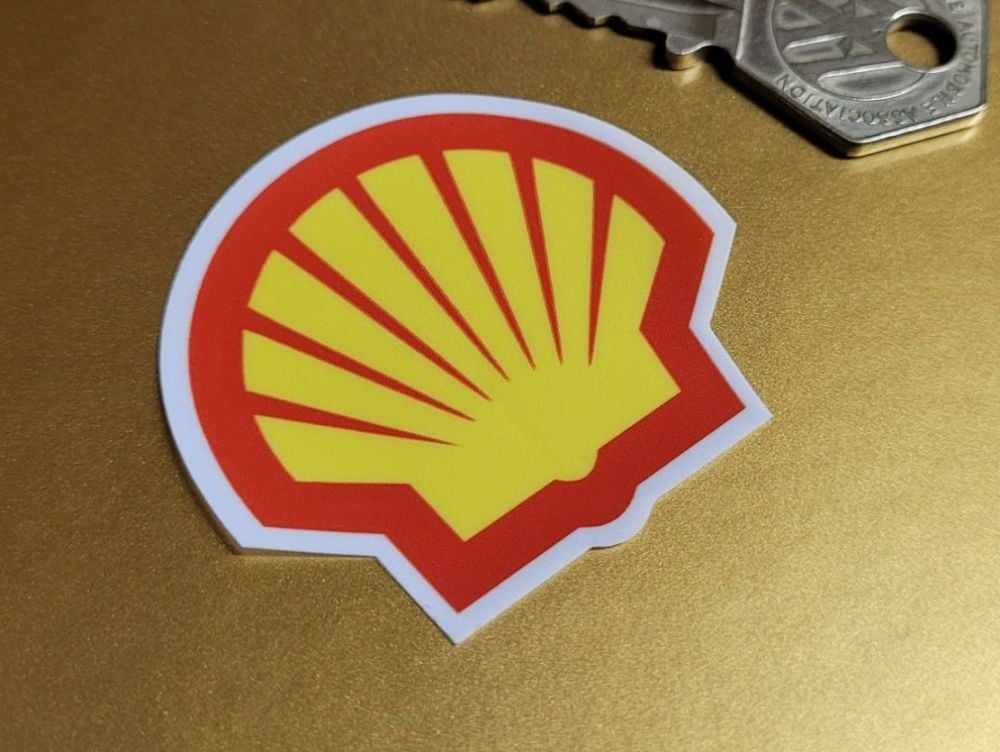 Shell Modern Logo Window Stickers - 2" Pair