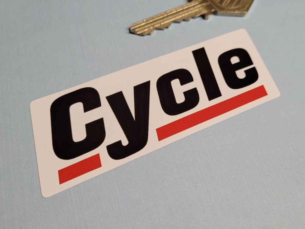 Cycle Parallelogram Stickers - 4" Pair