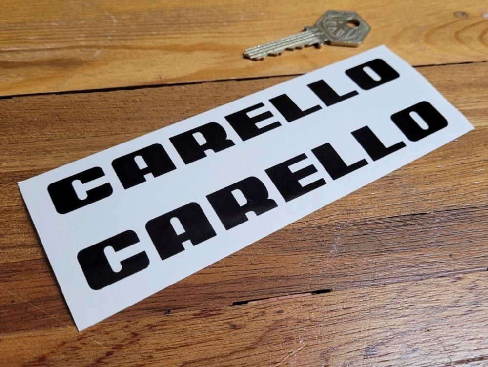 Carello Cut Vinyl Stickers - 6" Pair