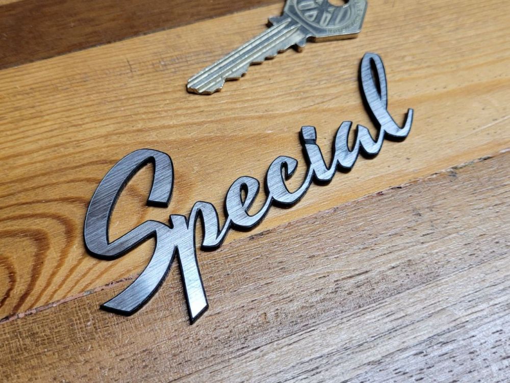 Special Angled Script Style Laser Cut Self Adhesive Car Badge - 4