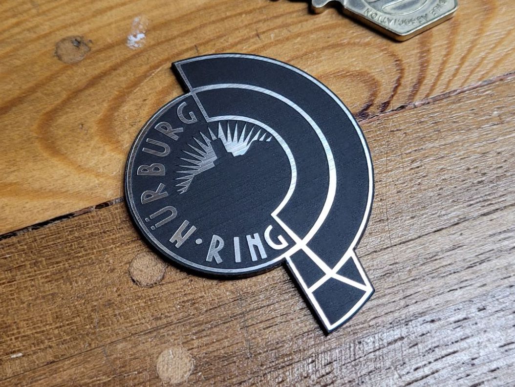 Nurburgring Logo Style Self Adhesive Badge - 2.25"