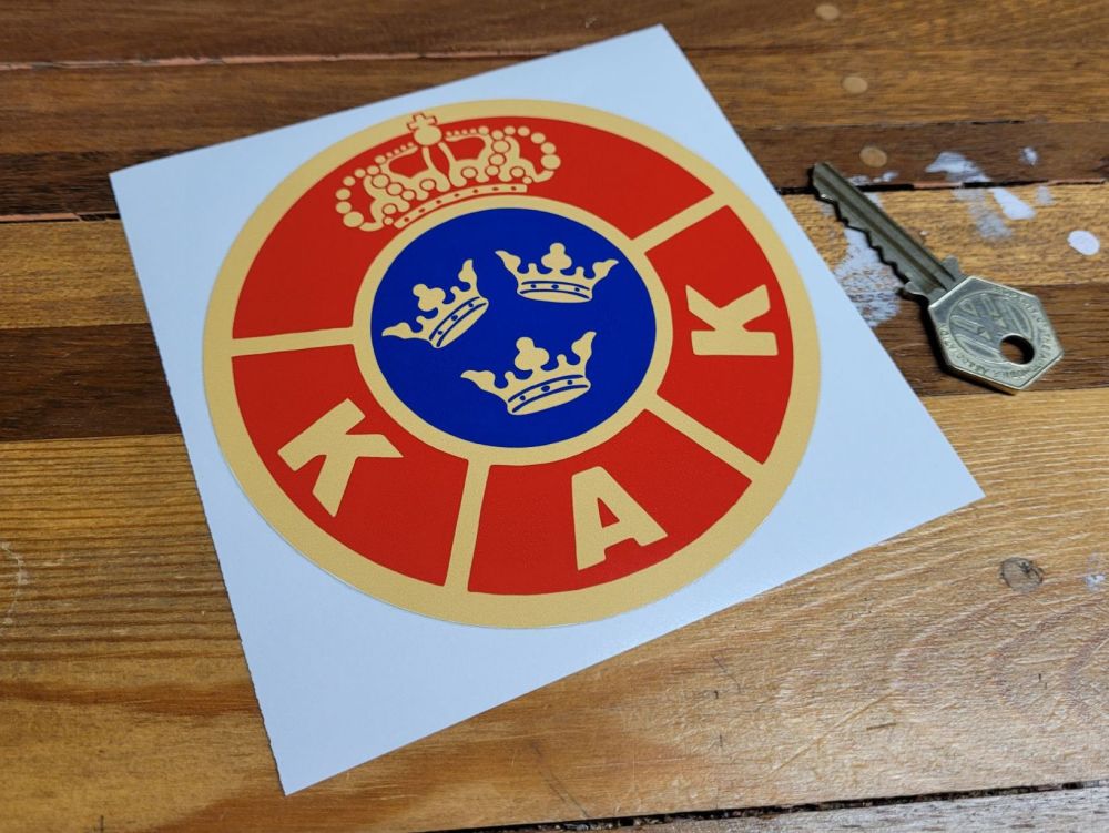 KAK Kungliga Automobilklubben Swedish Royal Automobile Club Logo Sticker - 