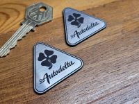 Autodelta Performance Parts Cloverleaf & Coachline Self Adhesive Badges - 40mm Pair