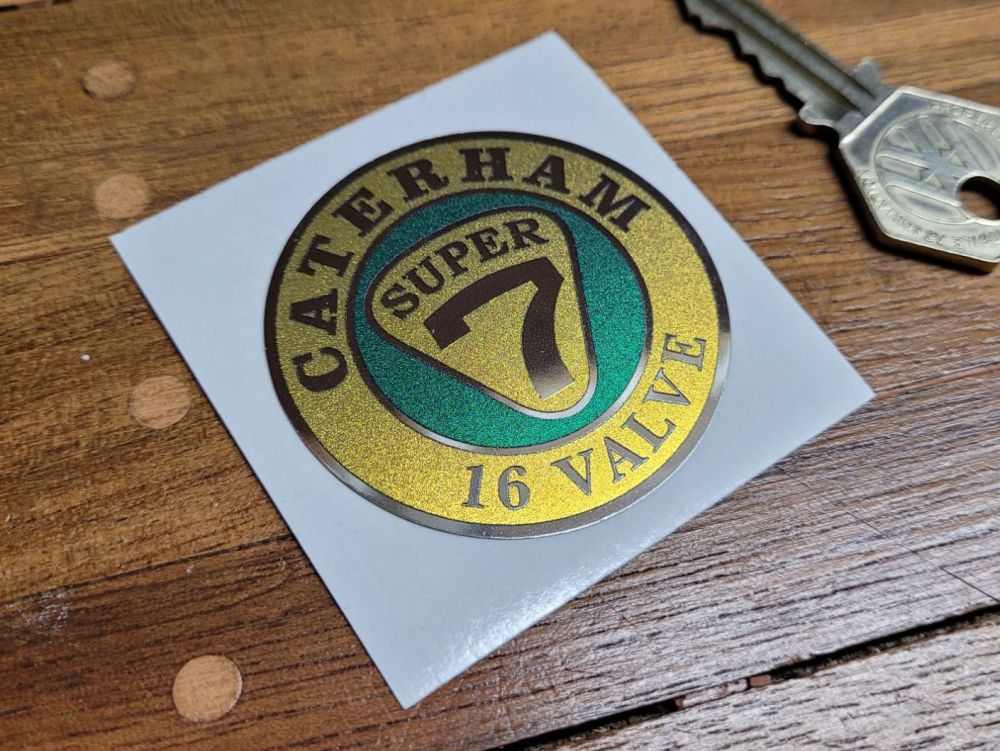 Caterham Super 7 16 Valve Logo Foil Sticker - 50mm