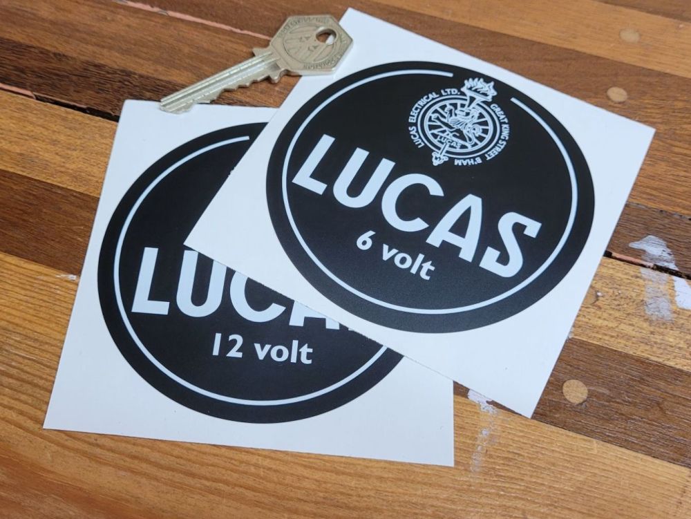 Lucas White on Matt Black Battery Case Sticker - 3.5"