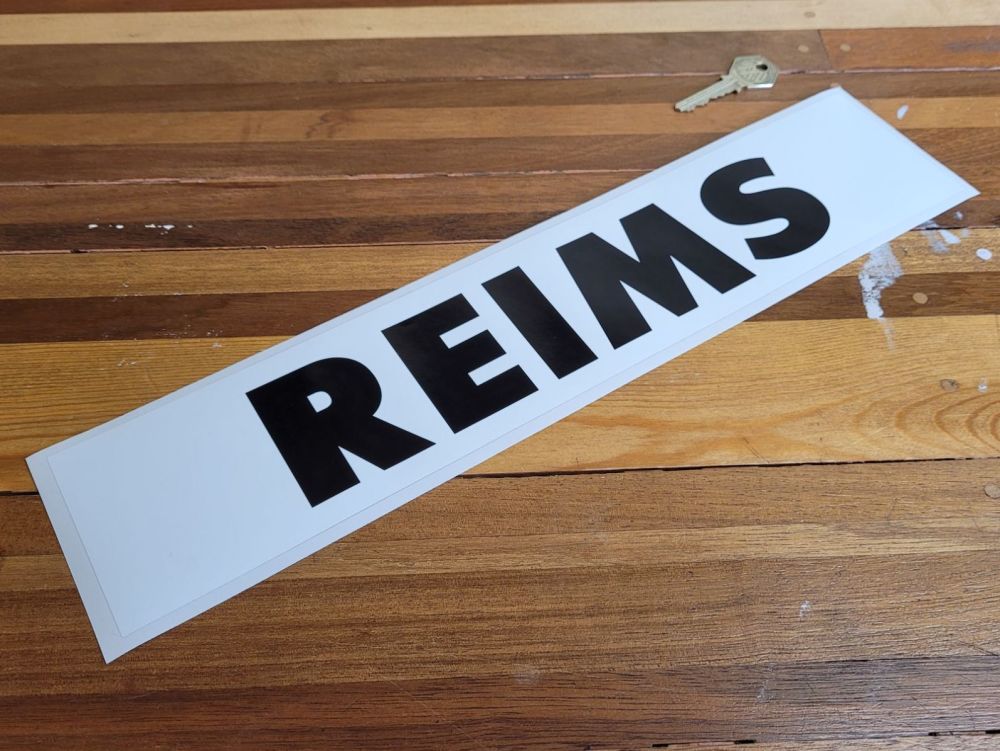 Reims Black & White Oblong Sticker - 15.75