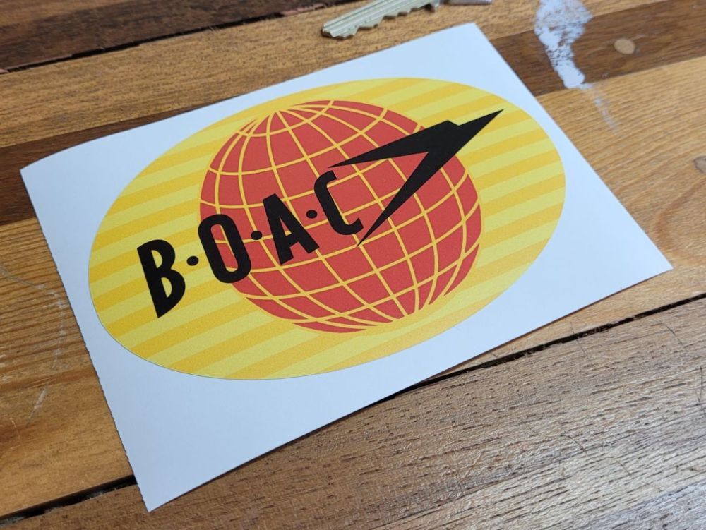 BOAC British Oversea Aircraft Corporation Oval Logo Sticker - 4"