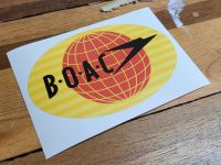 BOAC British Oversea Aircraft Corporation Oval Logo Sticker - 4