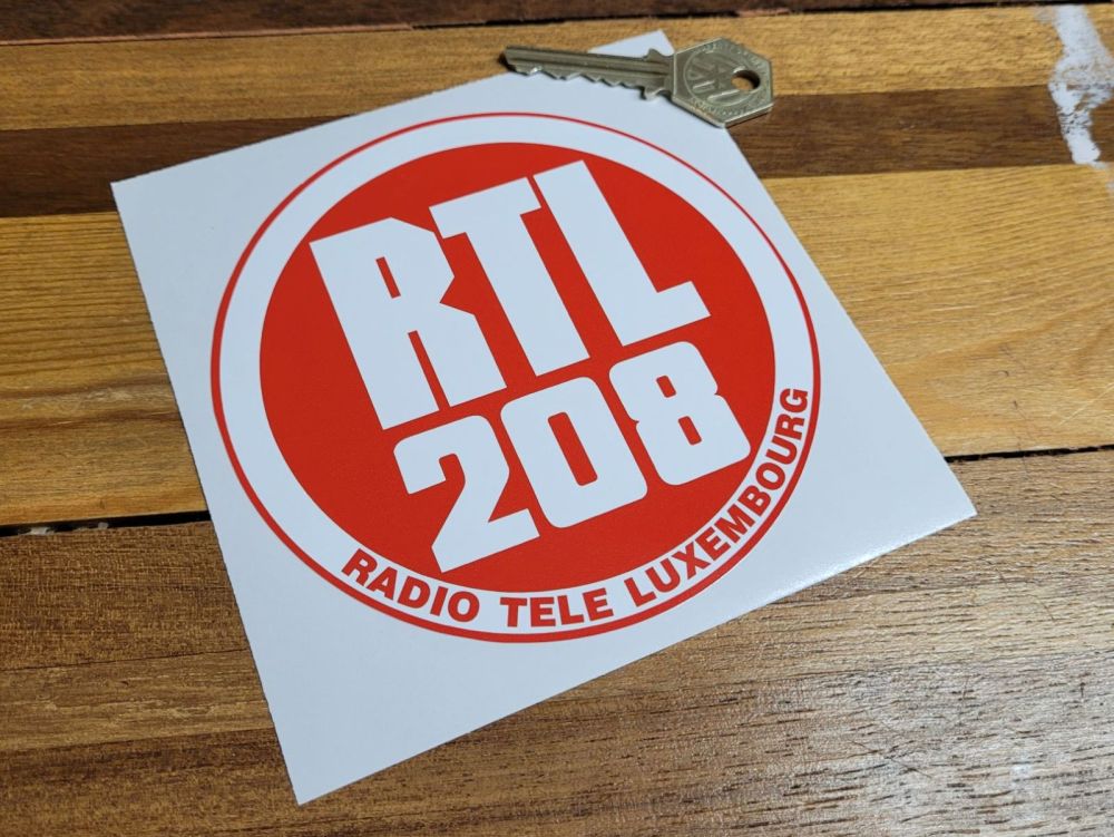 Radio Tele Luxembourg RTL 208 Sticker - 4.75