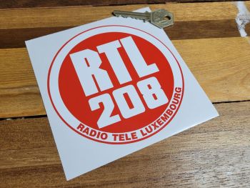 Radio Tele Luxembourg RTL 208 Sticker - 4.75"