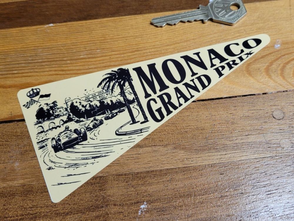 Monaco Grand Prix Pennant Style Sticker - 6
