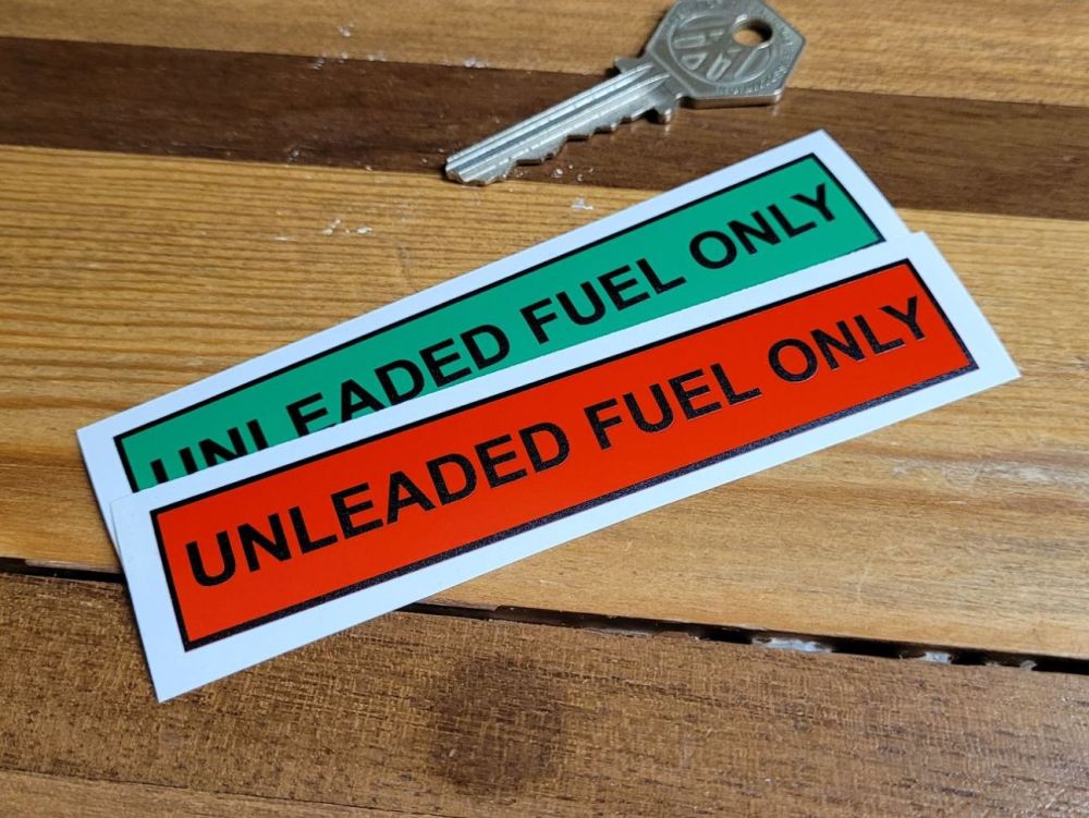 Unleaded Fuel Only Petrol Fuel Cap Filler Sticker - 110mm