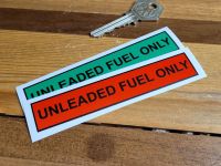 Unleaded Fuel Only Petrol Fuel Cap Filler Sticker - 110mm