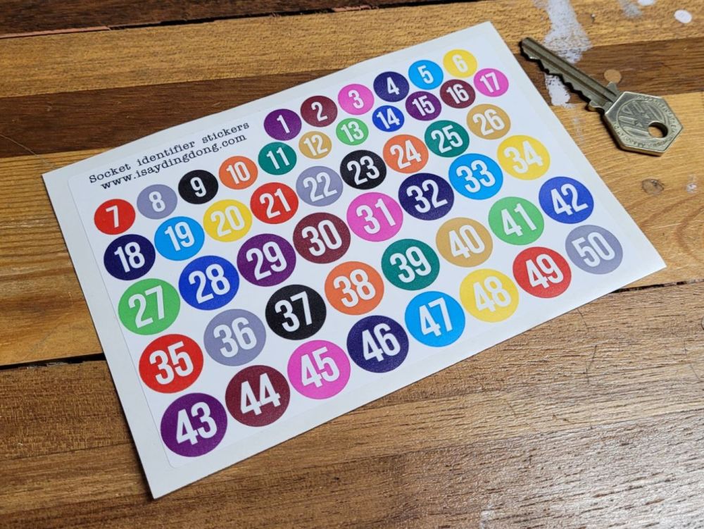 Socket Identifier Stickers - Set of 50