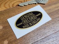 Record Vices Genuine Trademark Made in England Sticker - 30mm or 55mm