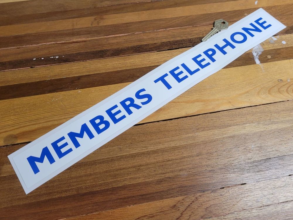Members Telephone - Sign Style Sticker - 17.75