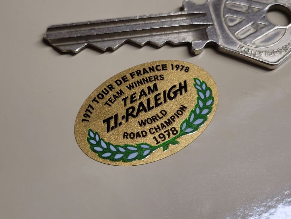 Raleigh Team T.I. World Road Champion 1978 Sticker - 1.25