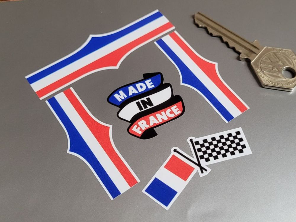 Made in France Bicycle Frame Stickers - Set of 5