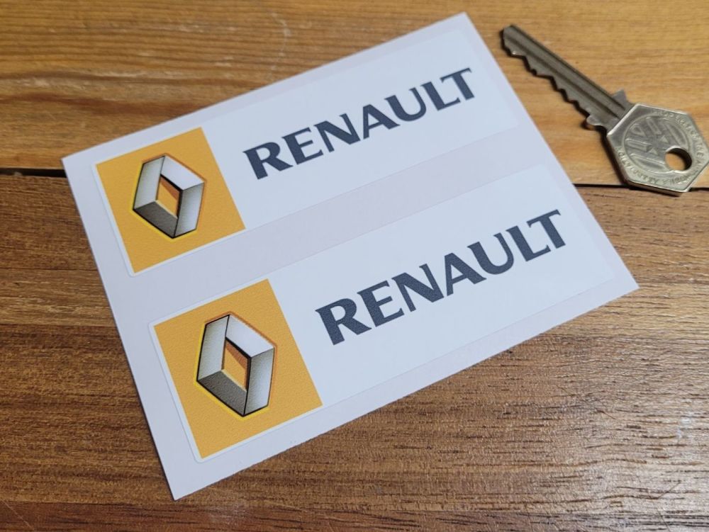 Renault Oblong Stickers - 4" Pair