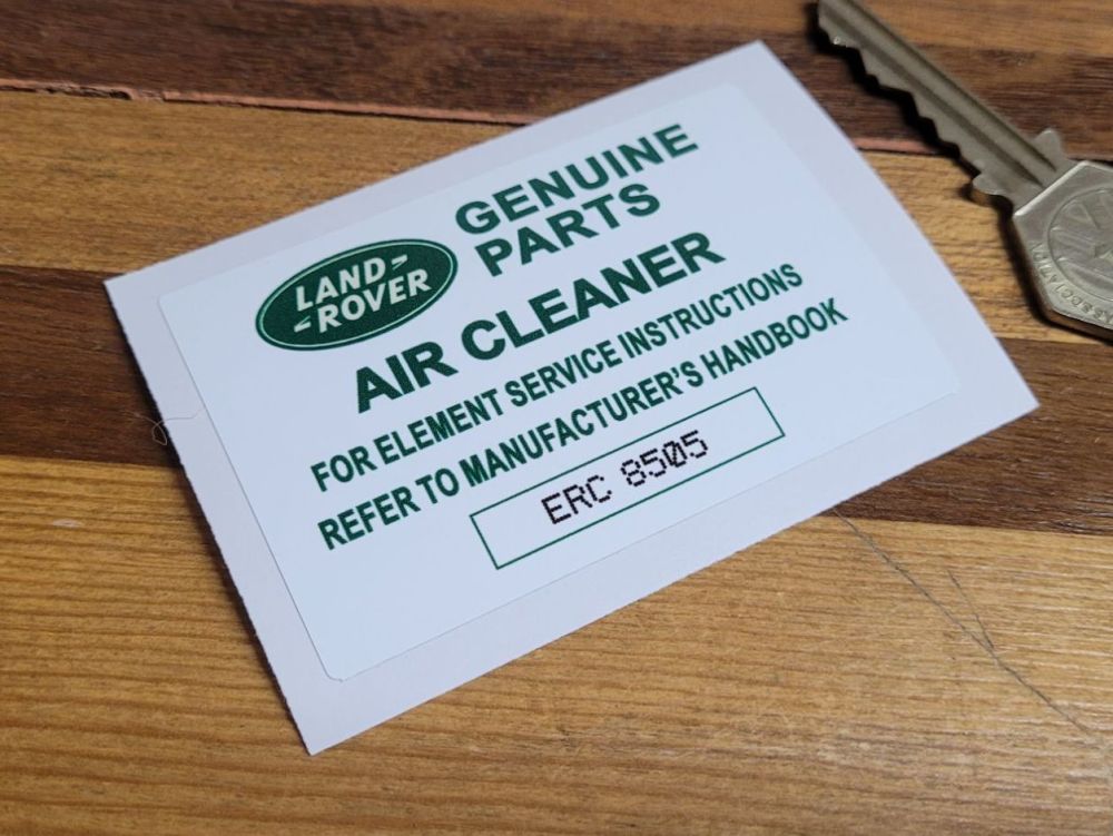 Land Rover Air Cleaner ERC 8505 Sticker - 3"