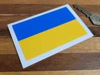 Ukrainian Flag Sticker - 4" or 8" ALL proceeds to the Red Cross Appeal