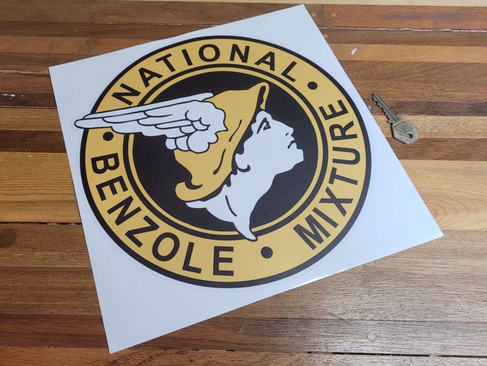 National Benzole Mixture on Clear Globe Sticker - 11"