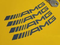 Mercedes AMG Curved Cut Vinyl Stickers - 110mm - Set of 4