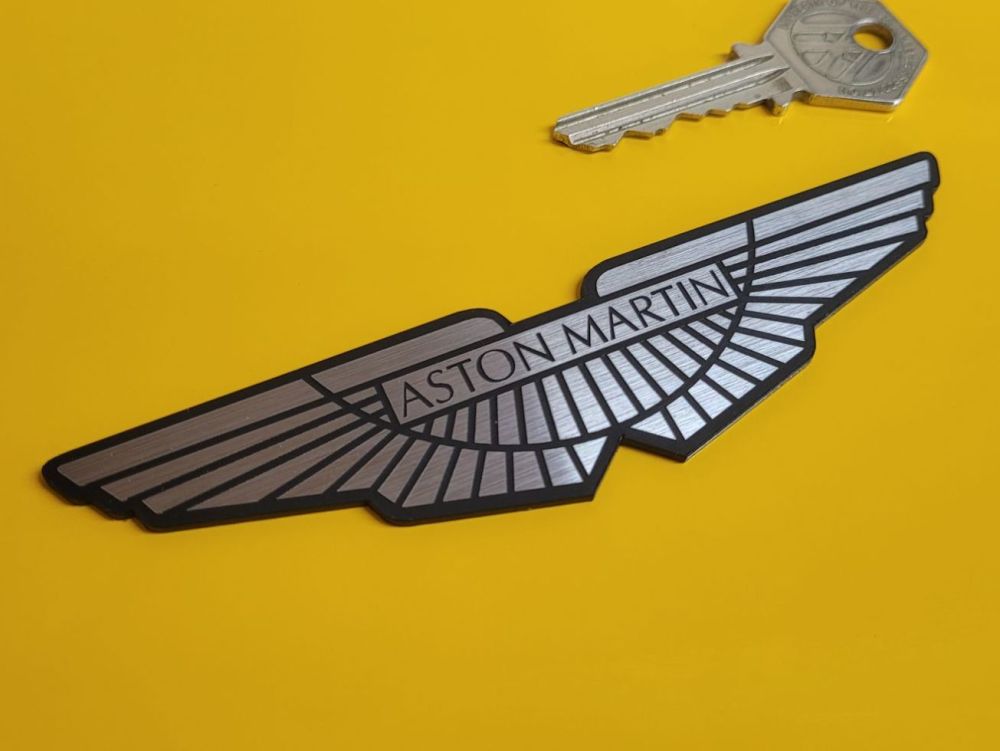 Aston Martin Winged Logo Laser Cut Car Self Adhesive Badge. 215mm.