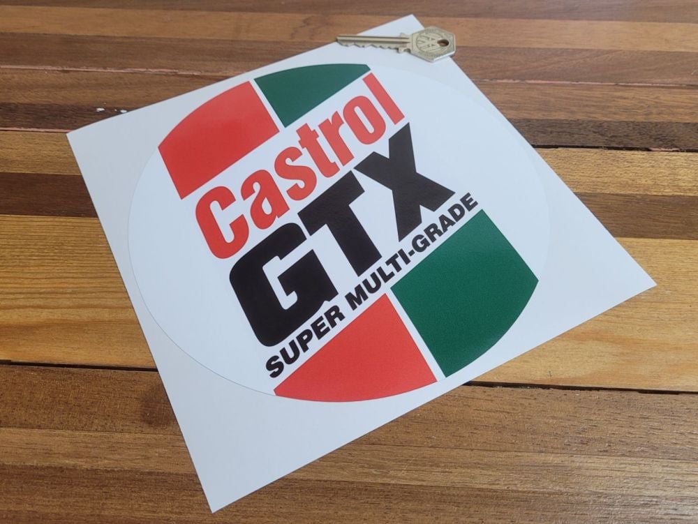 Castrol GTX Super Multi-Grade Circular Sticker - 7.25"