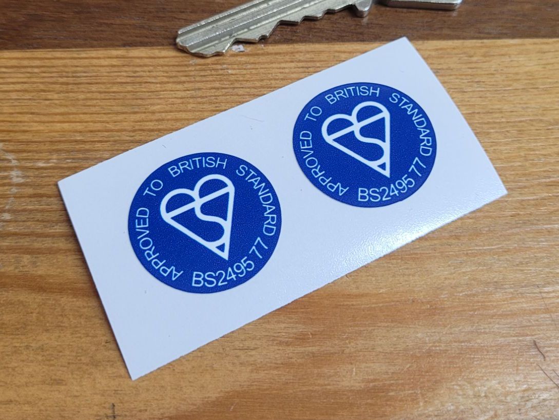 Approved To British Standard BS249577 Stickers - 1" Pair