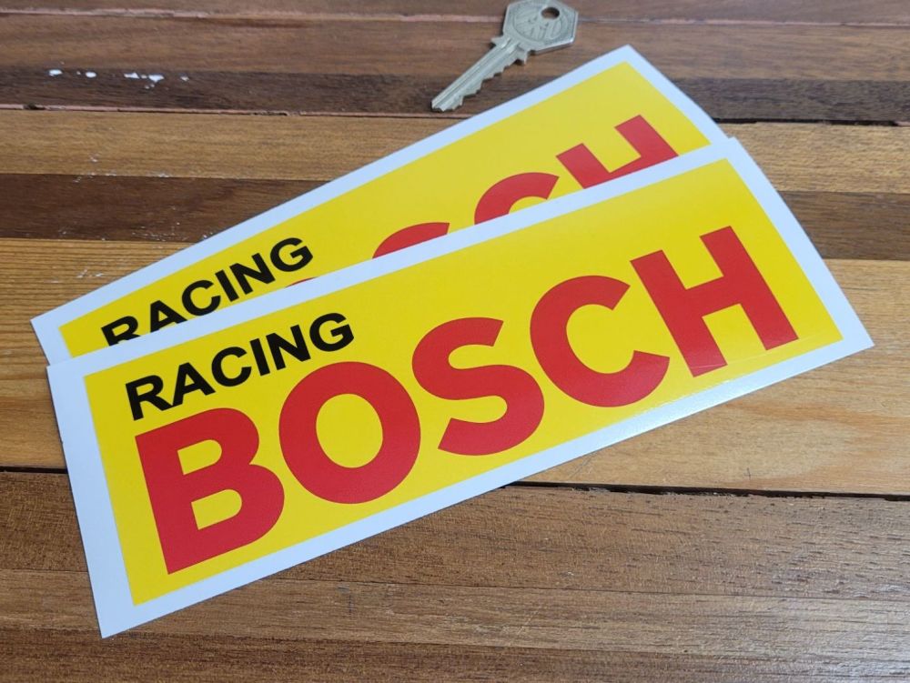 Bosch Racing Plain Oblong Stickers - 7.5" Pair